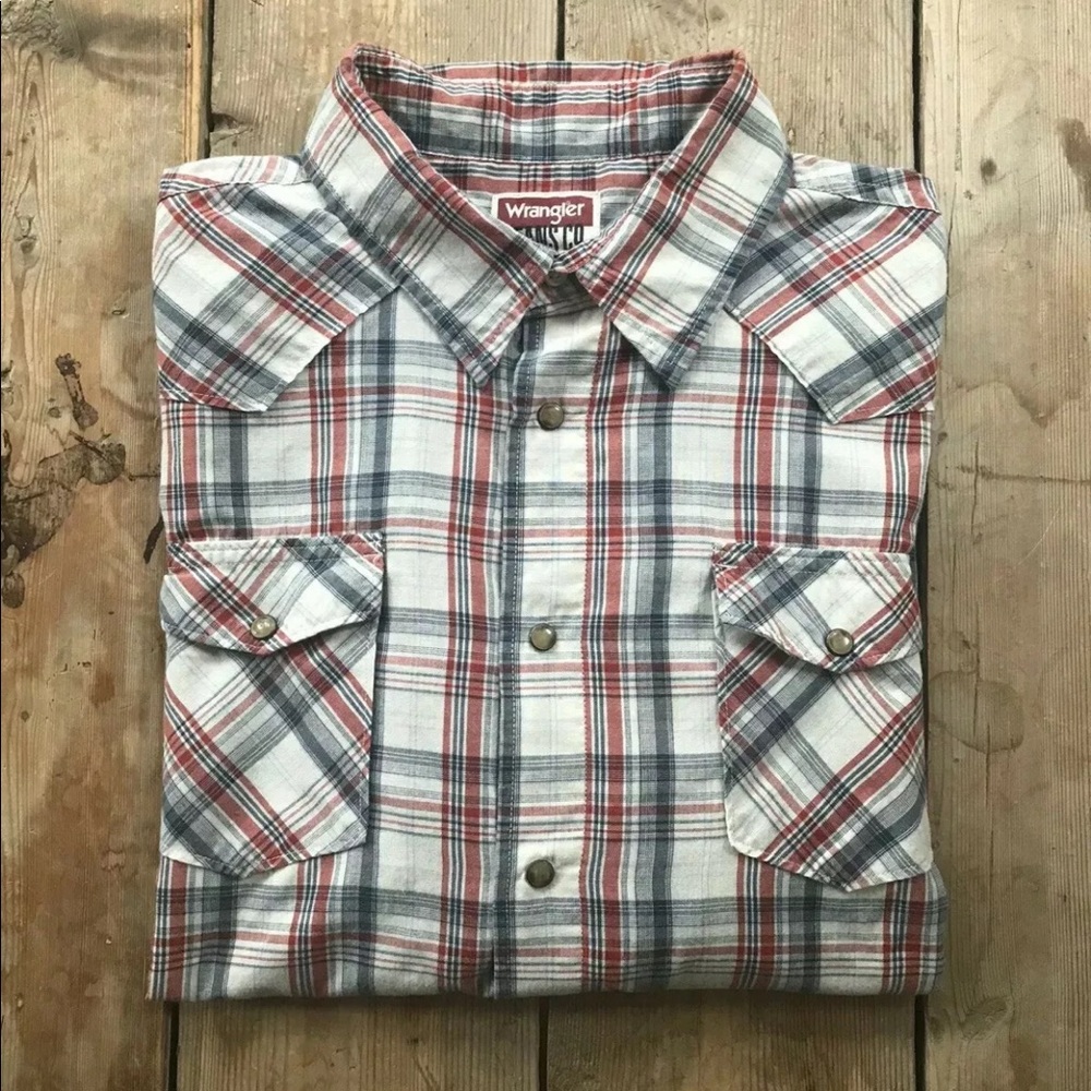 Wrangler Men’s Long Sleeve Plaid Western | 2XL